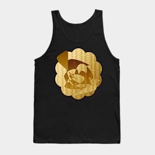 Abstract Wicker Crafts (Golden) Tank Top